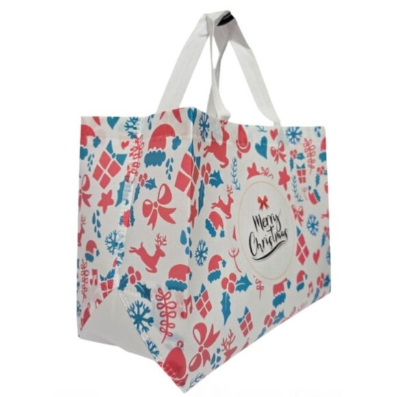 Large Reusable Non-Woven Foldable Lightweight Tote Christmas Gift Bags - NEW - Picture 3 of 8